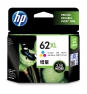 HP Cartucho de tinta original 62XL de alta capacidad tricolor