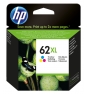 HP Cartucho de tinta original 62XL de alta capacidad tricolor