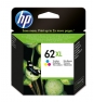 HP Cartucho de tinta original 62XL de alta capacidad tricolor