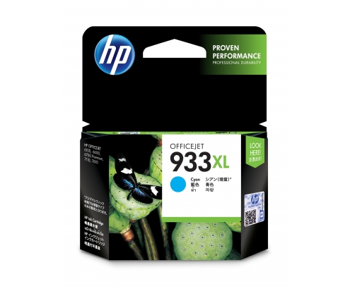 HP Cartucho de tinta original 933XL de alta capacidad cian
