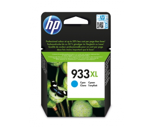 HP Cartucho de tinta original 933XL de alta capacidad cian