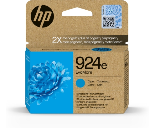 HP 924e Cartucho de Tinta Original EvoMore 924e cian