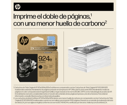 HP 924e Cartucho de Tinta Original EvoMore negra