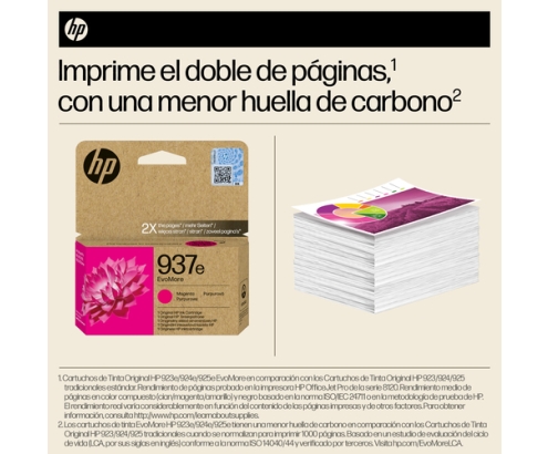 HP Cartucho de Tinta Original EvoMore 937e magenta