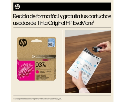 HP Cartucho de Tinta Original EvoMore 937e magenta