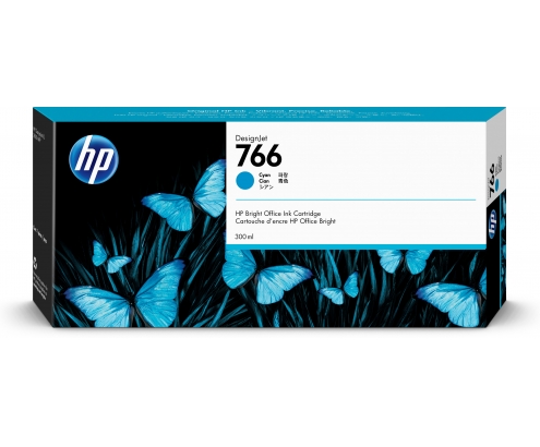 HP Cartucho de tinta Original HP DesignJet 766 cian