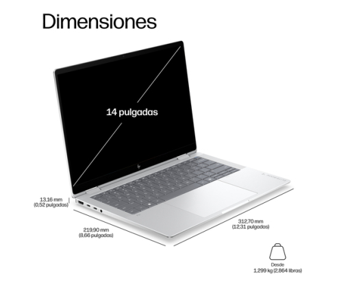 HP EliteBook X Flip G2i 14 inch Notebook Next Gen AI PC Wolf Pro Security Edition Copilot+ PC Intel Core Ultra 5 325 Híbrido (2-en-1) 35,6 cm (14