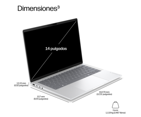 HP EliteBook X G2a 14 inch Notebook Next Gen AI PC Wolf Pro Security Edition Copilot+ PC AMD Ryzen AI 5 Portátil 35,6 cm (14
