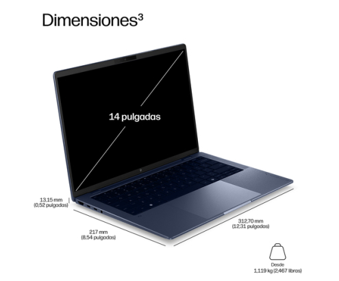 HP EliteBook X G2a 14 inch Notebook Next Gen AI PC Wolf Pro Security Edition Copilot+ PC AMD Ryzen AI 7 PRO Portátil 35,6 cm (14