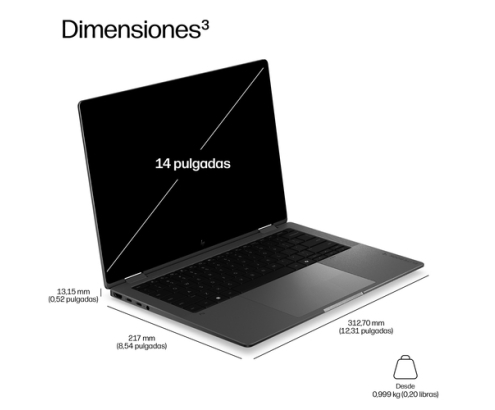 HP EliteBook X G2i 14 inch Notebook Next Gen AI PC Wolf Pro Security Edition Copilot+ PC Intel Core Ultra 5 325 Portátil 35,6 cm (14