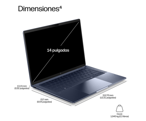 HP EliteBook X G2q 14 inch Notebook Next Gen AI PC Wolf Pro Security Edition Copilot+ PC Snapdragon X1P-42-100 Portátil 35,6 cm (14