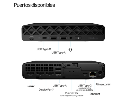 HP EliteDesk 8 Mini G1i Desktop AI PC Intel Core Ultra 5 235 16 GB DDR5-SDRAM Windows 11 Pro Mini PC