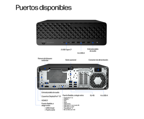HP EliteDesk 8 SFF G1i Desktop AI PC Intel Core Ultra 5 235 16 GB DDR5-SDRAM 512 GB SSD Windows 11 Pro