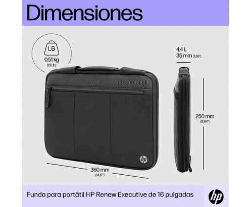 HP Funda para portátil Renew Executive de 14 pulgadas