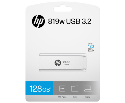 HP HPFD819W-A-128 unidad flash USB 128 GB USB tipo A 3.2 Gen 2 (3.1 Gen 2) Plata