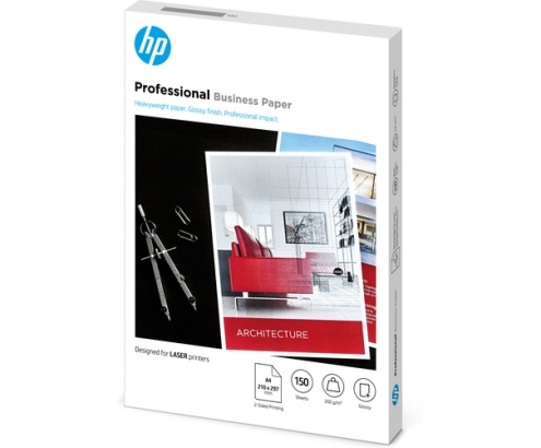 HP Papel profesional para impresora láser: A4, brillante, 200 gsm