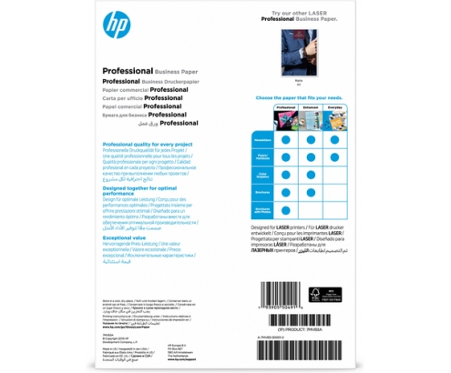HP Papel profesional para impresora láser: A4, brillante, 200 gsm