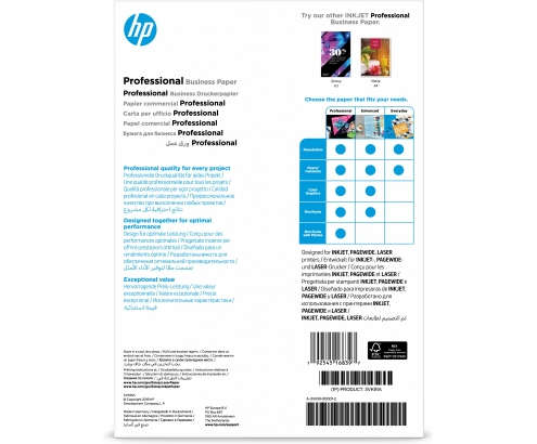 HP Professional Multi-use Glossy FSC Papers 180 gsm-150 sht/A4/210 x 297 mm papel para impresora de inyección de tinta A4 210x297 mm Brillo 150 hoja