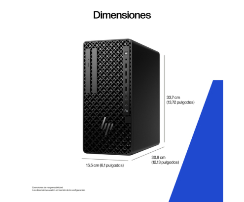 HP Z1 Tower G1i Intel Core Ultra 7 265 16 GB DDR5-SDRAM 512 GB SSD Windows 11 Pro Torre Puesto de trabajo AI Workstation, AI PC Negro