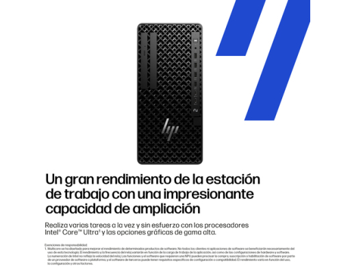 HP Z1 Tower G1i Intel Core Ultra 7 265 16 GB DDR5-SDRAM 512 GB SSD Windows 11 Pro Torre Puesto de trabajo AI Workstation, AI PC Negro