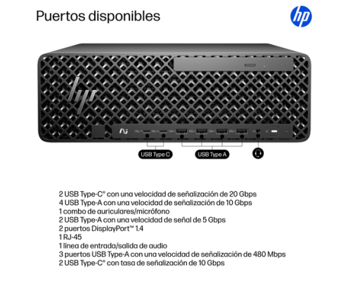 HP Z2 SFF G1i Workstation Desktop PC Wolf Pro Security Edition Intel Core Ultra 7 265 48 GB DDR5-SDRAM 1 TB SSD Windows 11 Pro Puesto de trabajo AI Wo