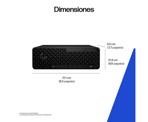 HP Z2 SFF G1i Workstation Desktop PC Wolf Pro Security Edition Intel Core Ultra 7 265 48 GB DDR5-SDRAM 1 TB SSD Windows 11 Pro Puesto de trabajo AI Wo