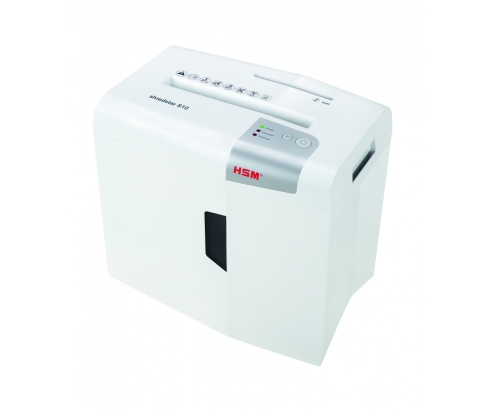 HSM S10 triturador de papel Corte en tiras 58 dB 22 cm Plata, Blanco