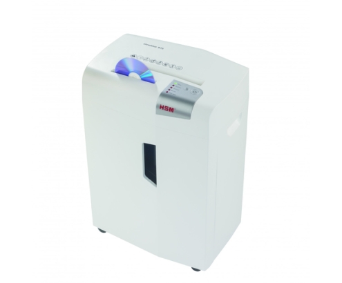 HSM X15 triturador de papel Corte en partículas 57 dB 23 cm Plata, Blanco
