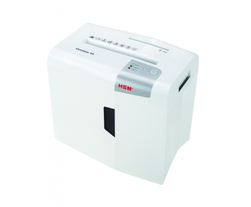 HSM X5 triturador de papel Corte en partículas 58 dB 22 cm Plata, Blanco