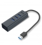 Hub i-tec Metal USB 3.0 HUB 3 Port + Gigabit Ethernet Adapter U3METALG3HUB 