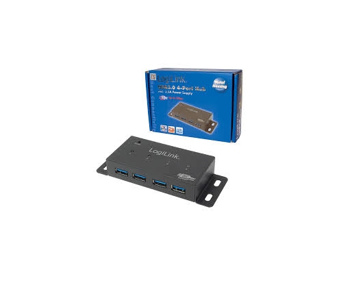 HUB LOGILINK 4 PUERTOS USB 3.0 NEGRO UA0149