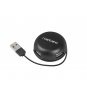 Hub natec bumblebee usb 2.0 4puertos 480 Mbit/s negro NHU-1330
