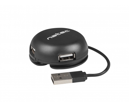 Hub natec bumblebee usb 2.0 4puertos 480 Mbit/s negro NHU-1330