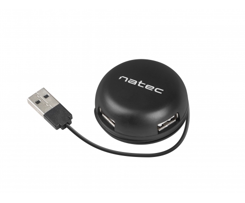 Hub natec bumblebee usb 2.0 4puertos 480 Mbit/s negro NHU-1330