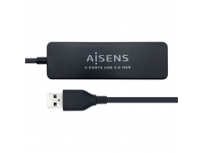 HUB USB AISENS CONECTORES USB-A 2.0 MACHO A 4X USB-A 2.0 HEMBRA CABLE ...
