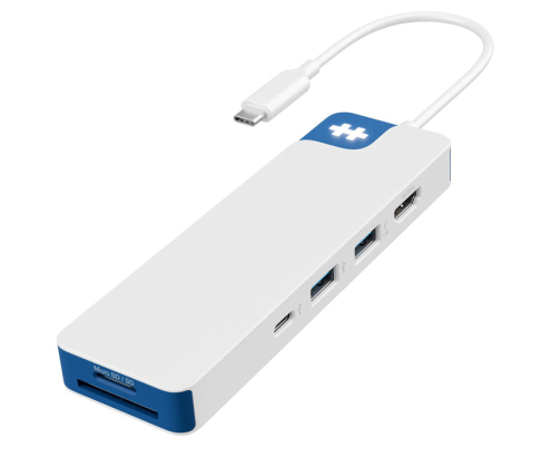 HYPER HD4102BUGL hub de interfaz USB 3.2 Gen 1 (3.1 Gen 1) Type-C 5000 Mbit/s Azul, Blanco