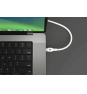 HYPER HJ4001WHGL cable USB USB 2.0 1 m USB C 0,48 Gbit/s 240 W Blanco