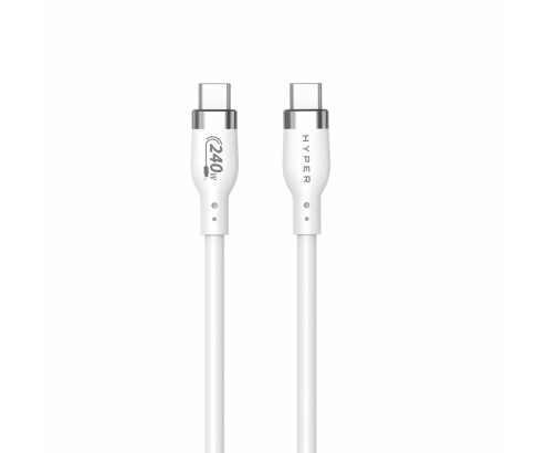 HYPER HJ4001WHGL cable USB USB 2.0 1 m USB C 0,48 Gbit/s 240 W Blanco
