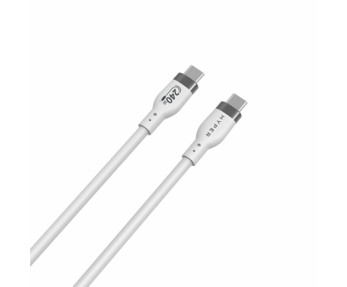HYPER HJ4001WHGL cable USB USB 2.0 1 m USB C 0,48 Gbit/s 240 W Blanco