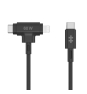 HYPER HyperJuice cable USB USB 2.0 1,5 m USB C USB C/Lightning Negro