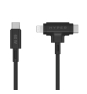 HYPER HyperJuice cable USB USB 2.0 1,5 m USB C USB C/Lightning Negro