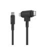 HYPER HyperJuice cable USB USB 2.0 1,5 m USB C USB C/Lightning Negro