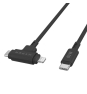 HYPER HyperJuice cable USB USB 2.0 1,5 m USB C USB C/Lightning Negro