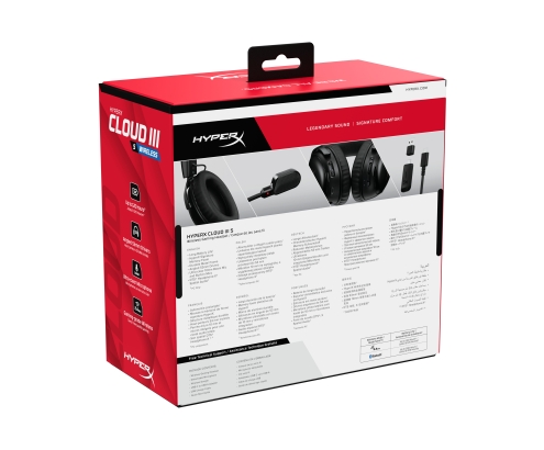 HyperX Auriculares gaming inalámbricos Cloud III S negros