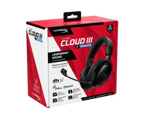 HyperX Auriculares gaming inalámbricos Cloud III S negros