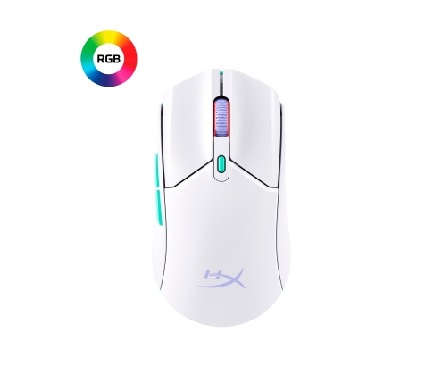 HyperX Pulsefire Haste 2 Core inalámbricos: ratón gaming (blanco/verde/púrpura)