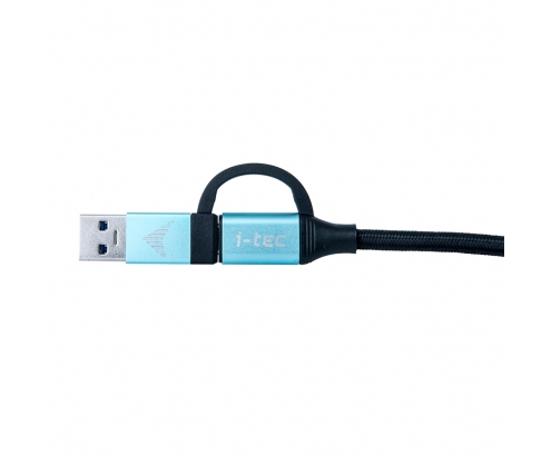 i-tec Cable adaptador usb 3.2 gen 1 usb tipo-c macho a usb tipo-c macho 1m negro azul 