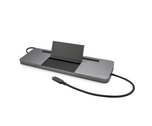 i-tec Metal SB-C Ergonomic 4K 3x Display Docking Station with Power Delivery 85 W + Universal Charger 100 W