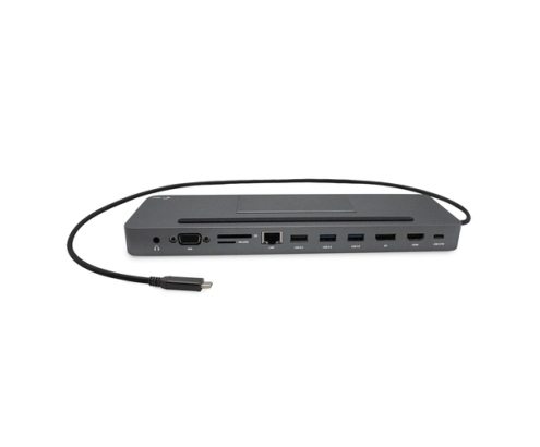 i-tec Metal SB-C Ergonomic 4K 3x Display Docking Station with Power Delivery 85 W + Universal Charger 100 W