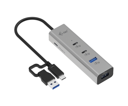i-tec Metal Universal Charging HUB 2xUSB-C + 2x USB-A Port + Power Delivery 85W